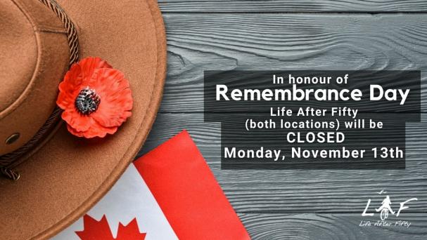 Remembrance Day Closure